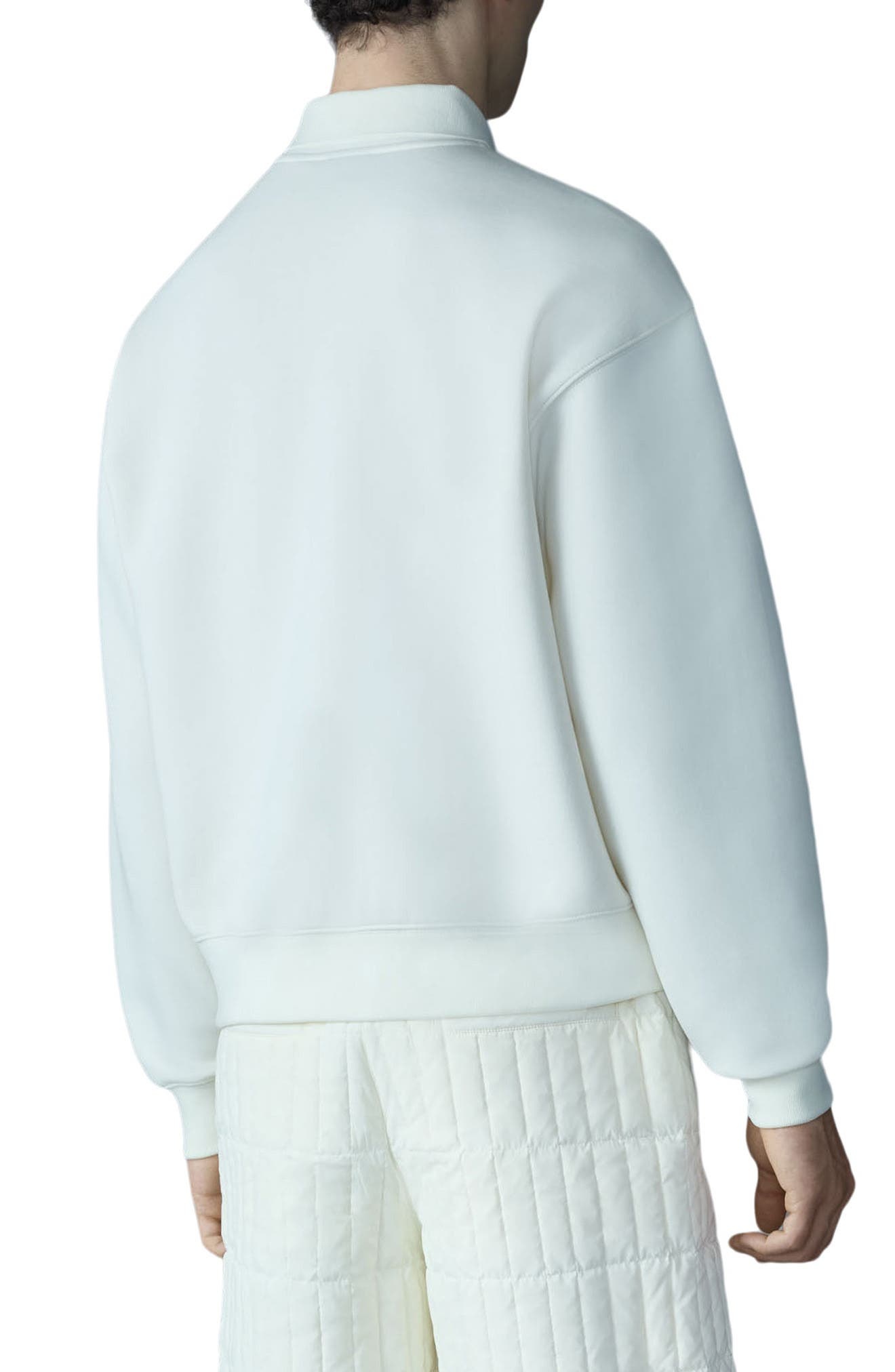 Mackage Felix Quarter Zip Polo Sweater in Cream at Nordstrom - 2