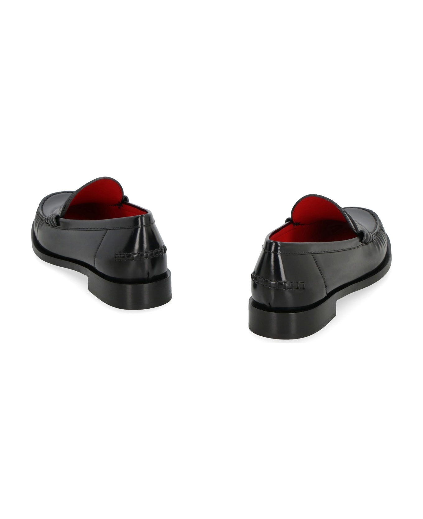 Brushed Leather Loafers - 4