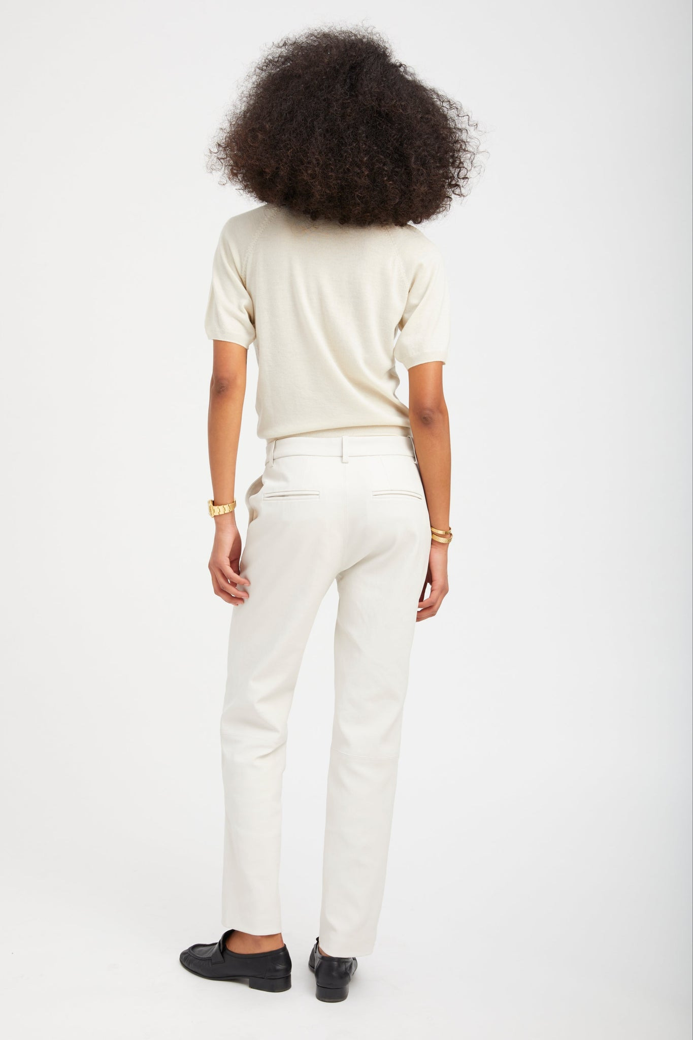 CHALK CASHMERE SHORT SLEEVE RAGLAN SWEATER - 5