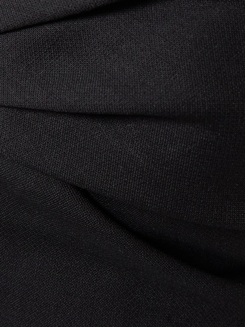Strapless Ruched Wool-blend Midi Dress 4