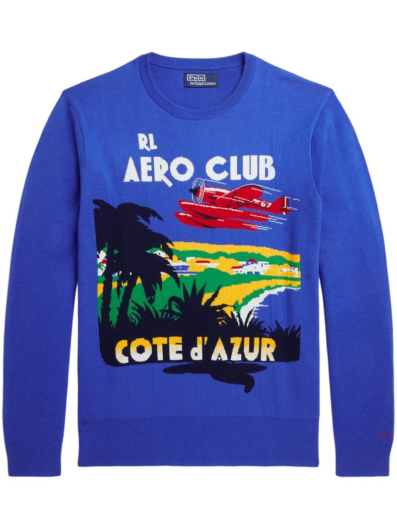 intarsia-knit cotton jumper 1