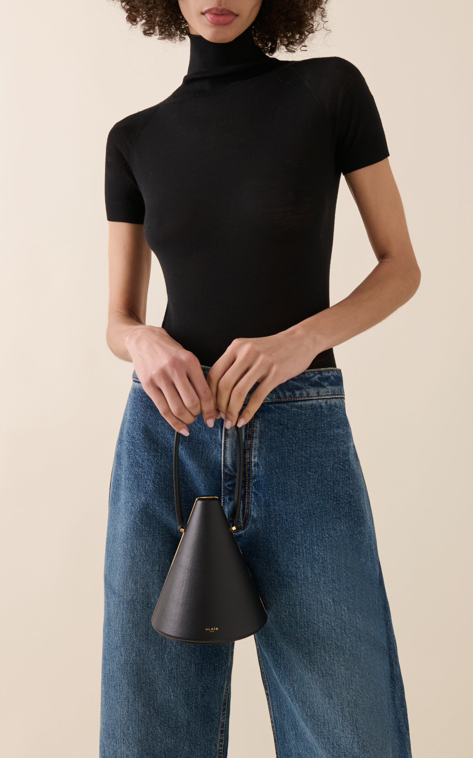 Cone Leather Mini Bag black - 2