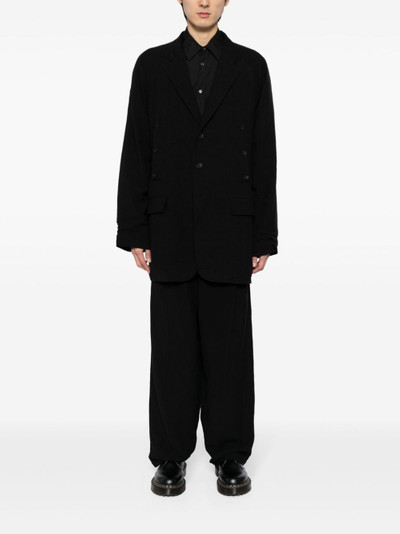 Yohji Yamamoto mid-rise loose-fit trousers outlook