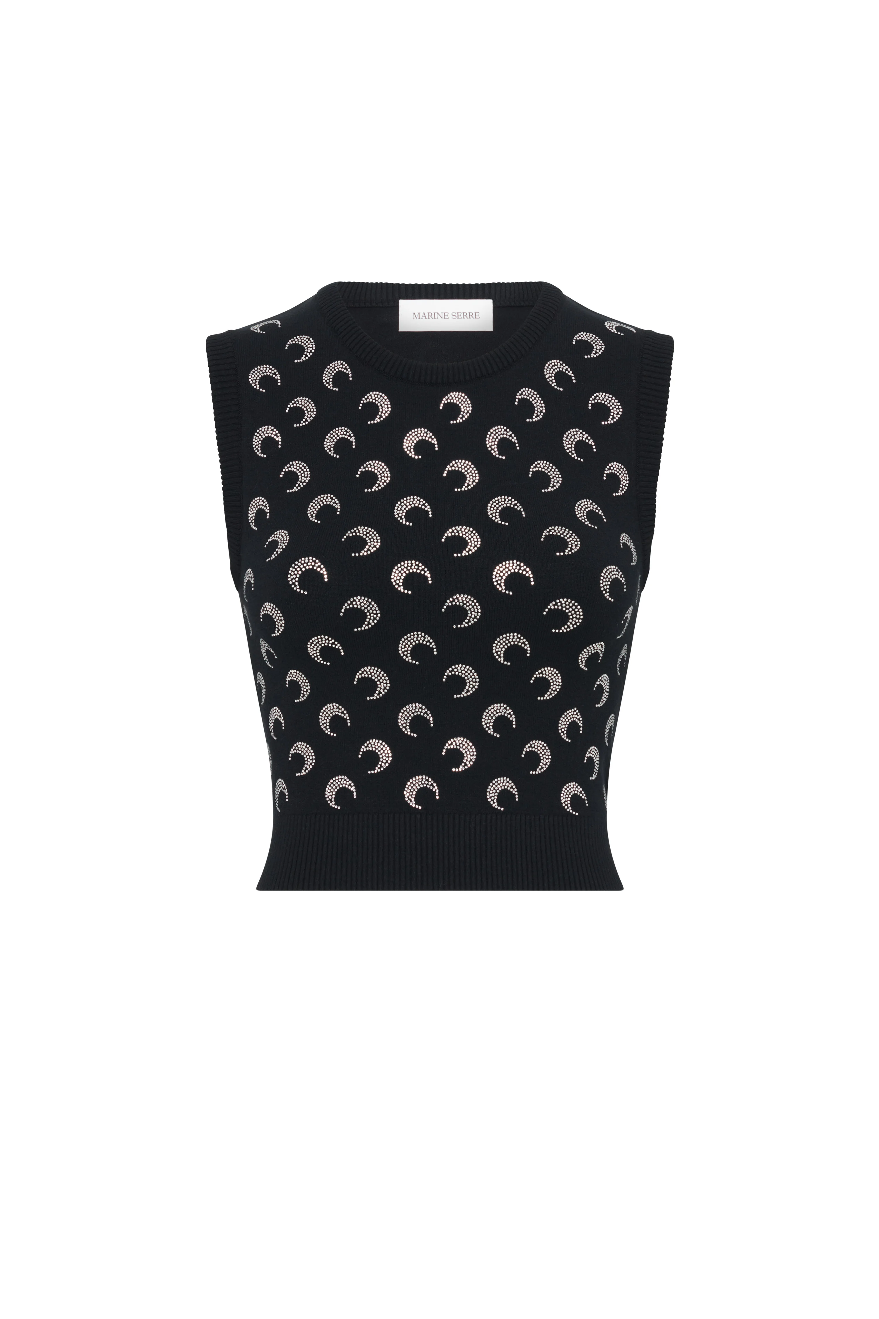 Moon Strass Knit Vest - 1