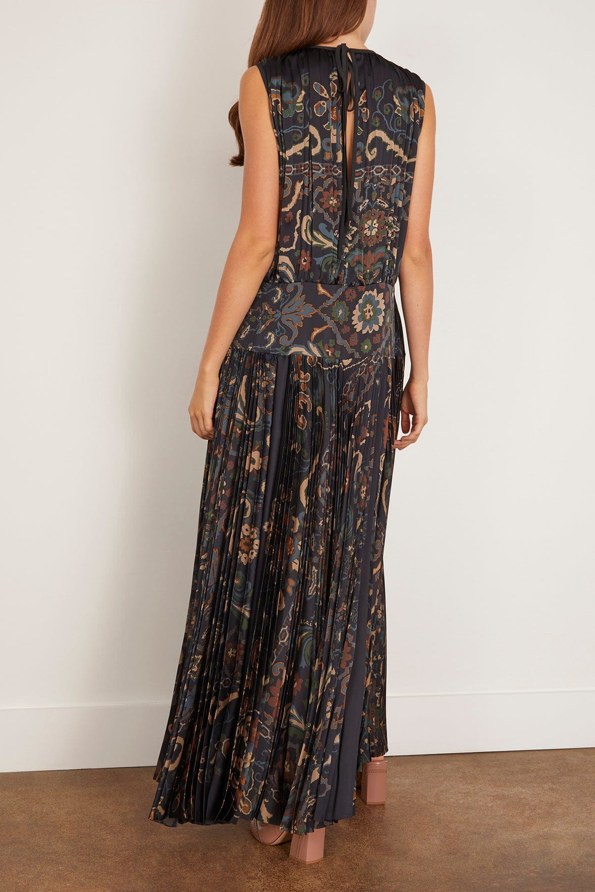 Floral Print Dress in Navy - 4