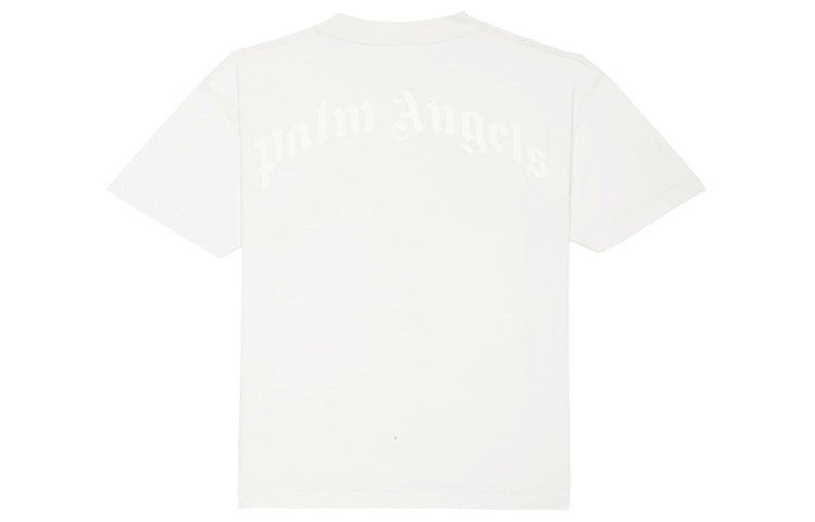Men's PALM ANGELS Teddy Bear Pattern Printing Round Neck Short Sleeve White PMAA001E20JER0044401 - 2