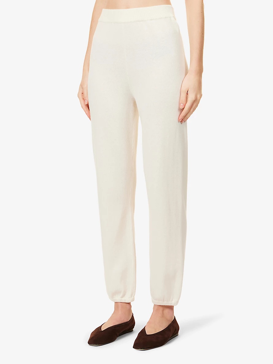 Relaxed-fit cotton and cashmere-blend trousers - 3