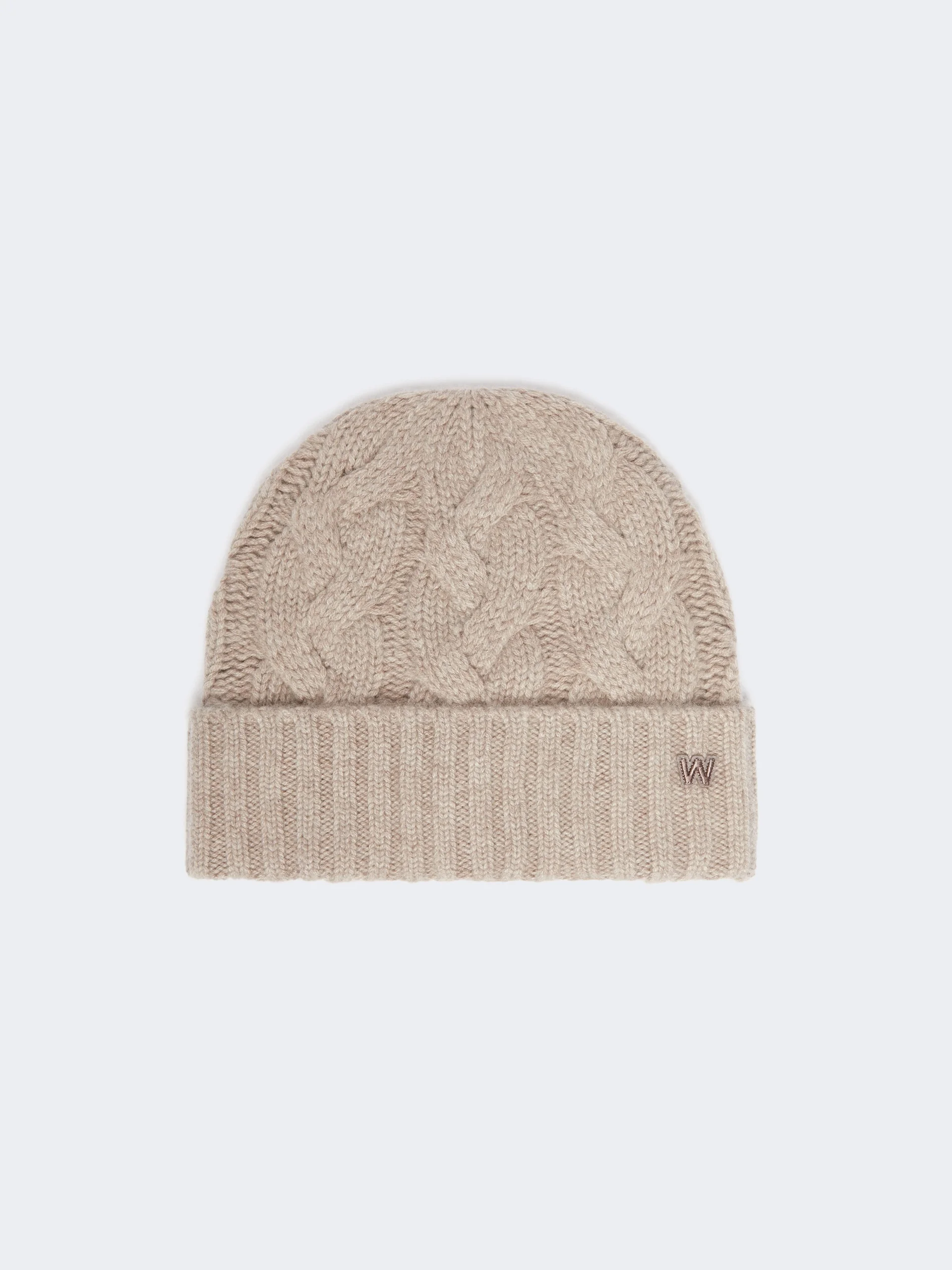 ZAMPA Cashmere beanie hat - HONEY - 1