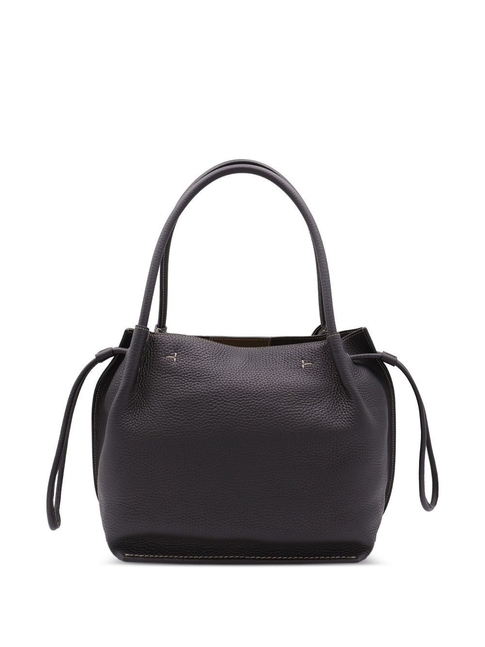 drawstring leather tote bag - 2