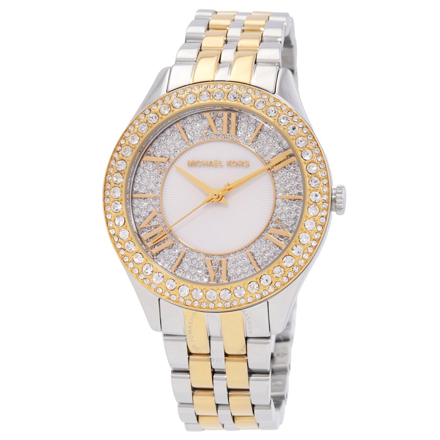 Michael Kors - Michael Kors Harlowe Quartz Crystal Silver Dial Ladies Watch MK4811 - 1