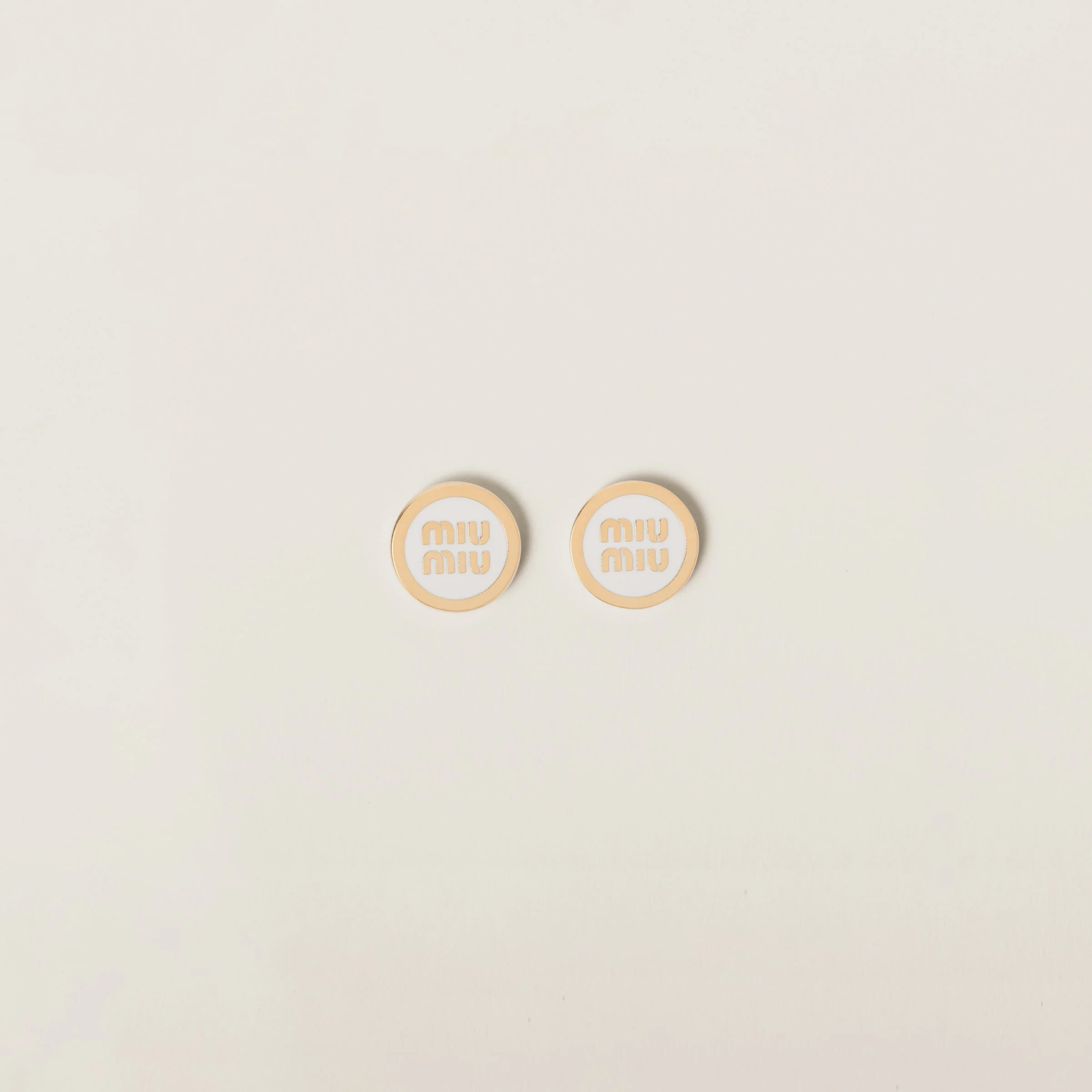 Enameled metal earrings - 1