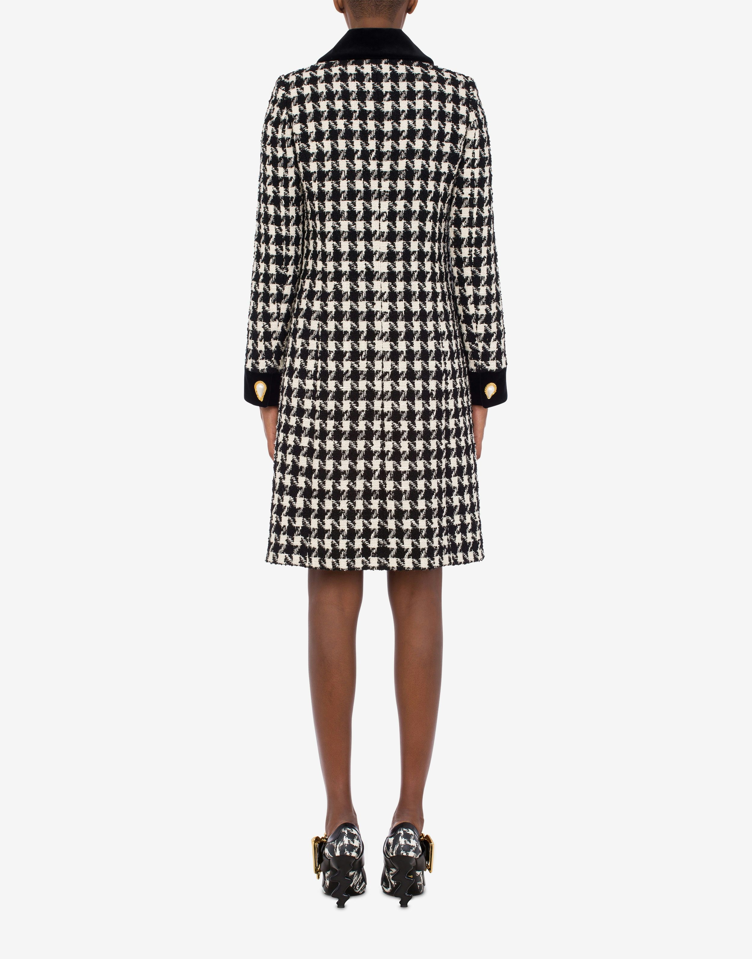 MORPHED BUTTONS HOUNDSTOOTH COAT - 3