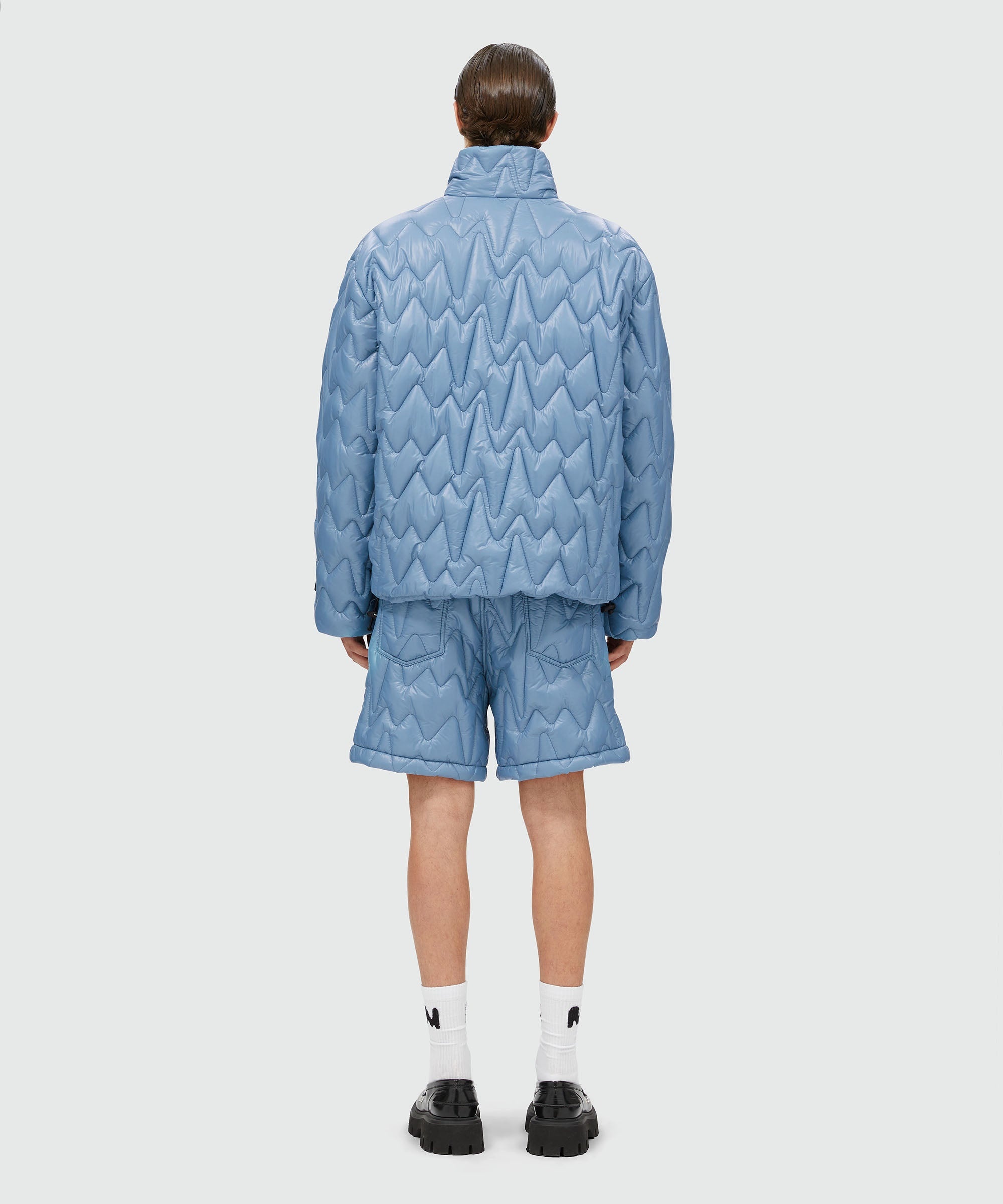 Quilted jacket with "TheMwave" motif - 3
