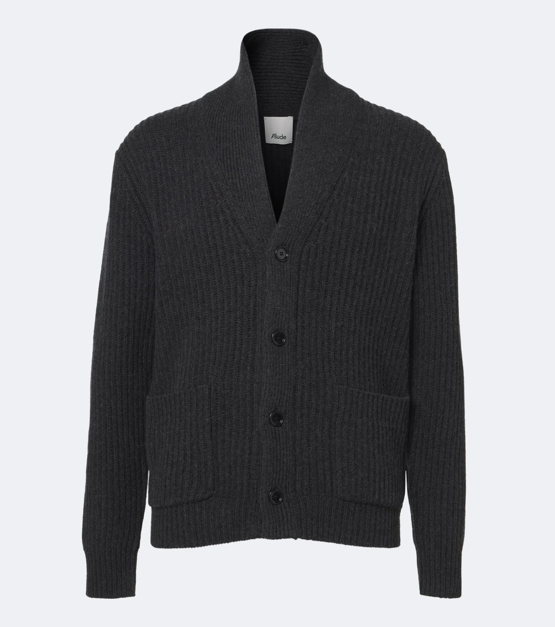 Ribbed-knit wool and cashmere cardigan - 1
