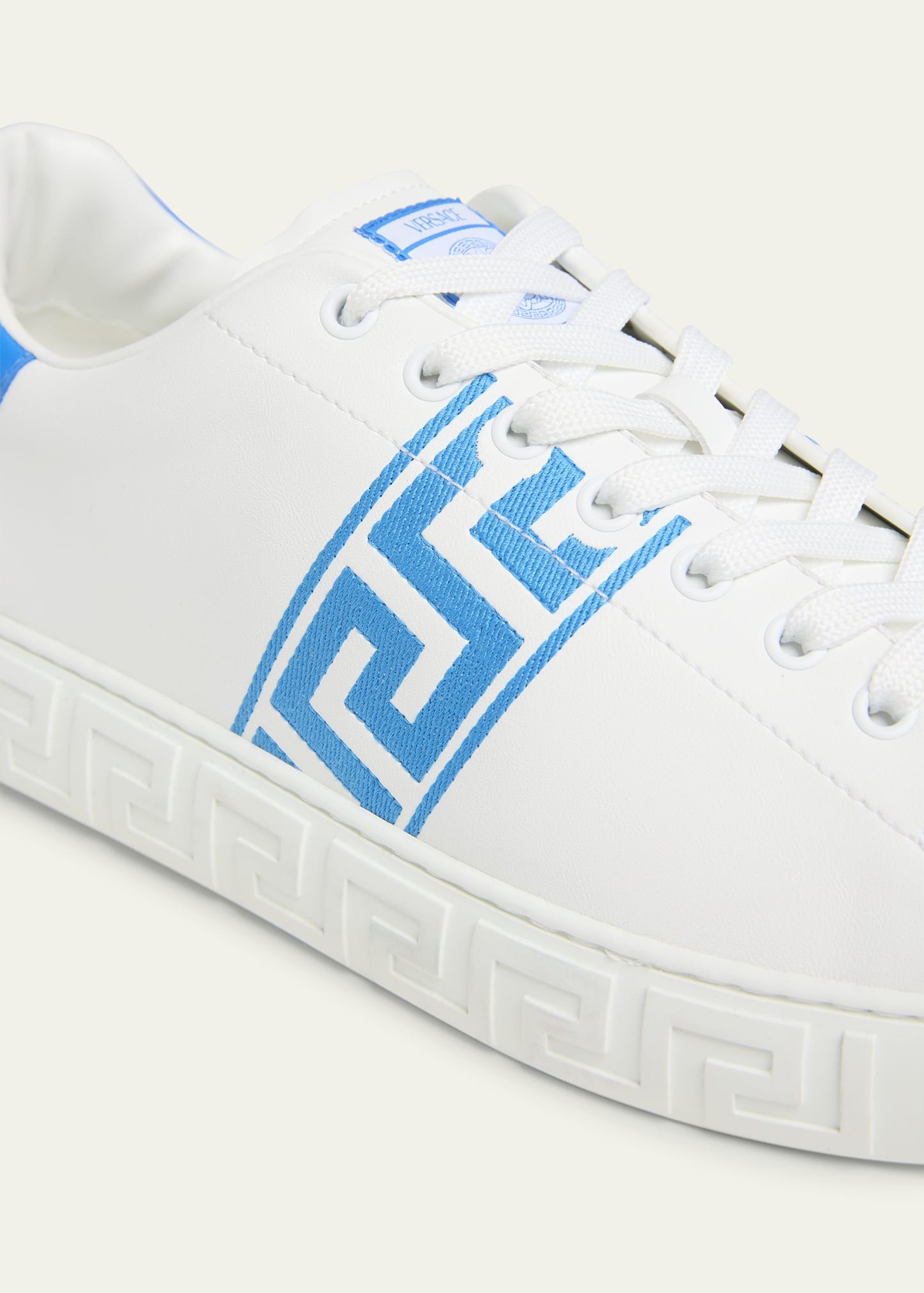 Men's La Greca Leather Low-Top Sneakers - 6