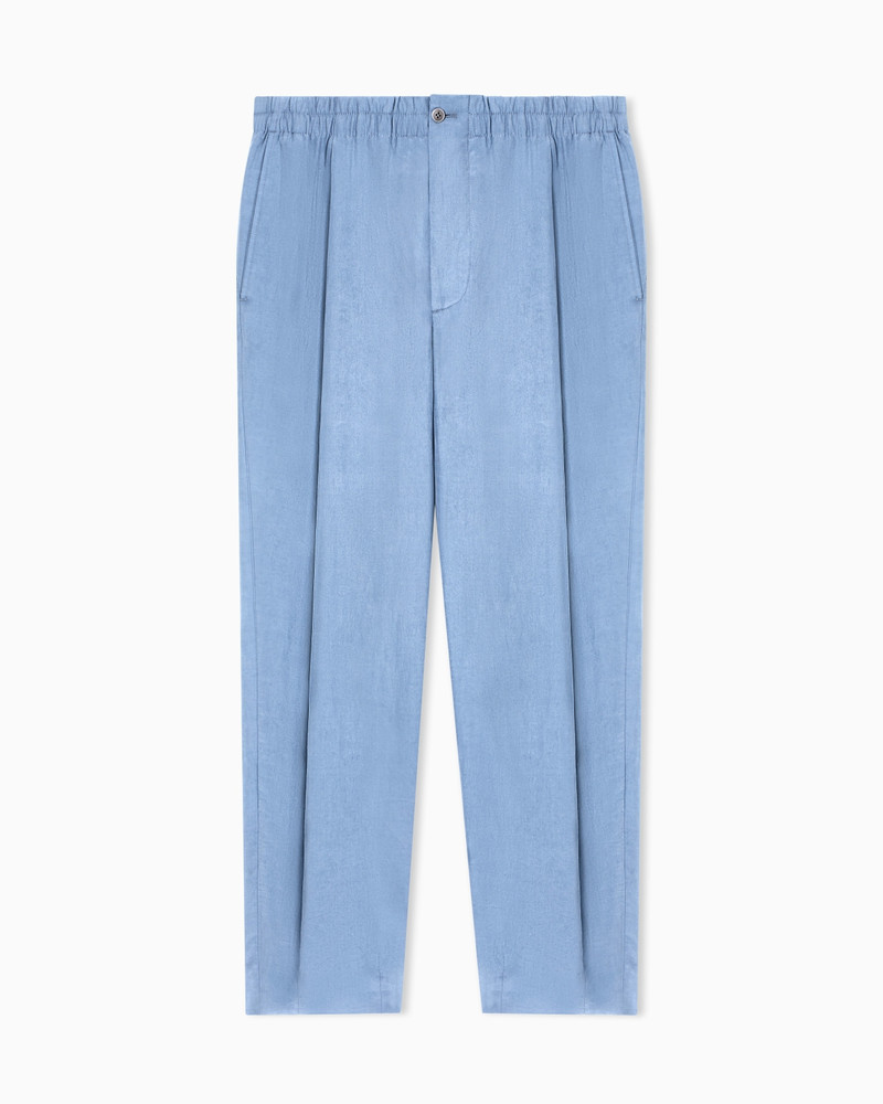 SINGLE-PLEAT TROUSERS IN LYOCELL 1