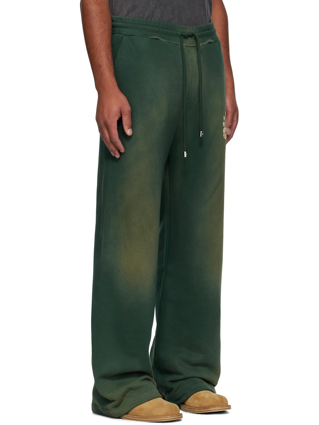 Green 'MA' Crest Sweatpants - 2