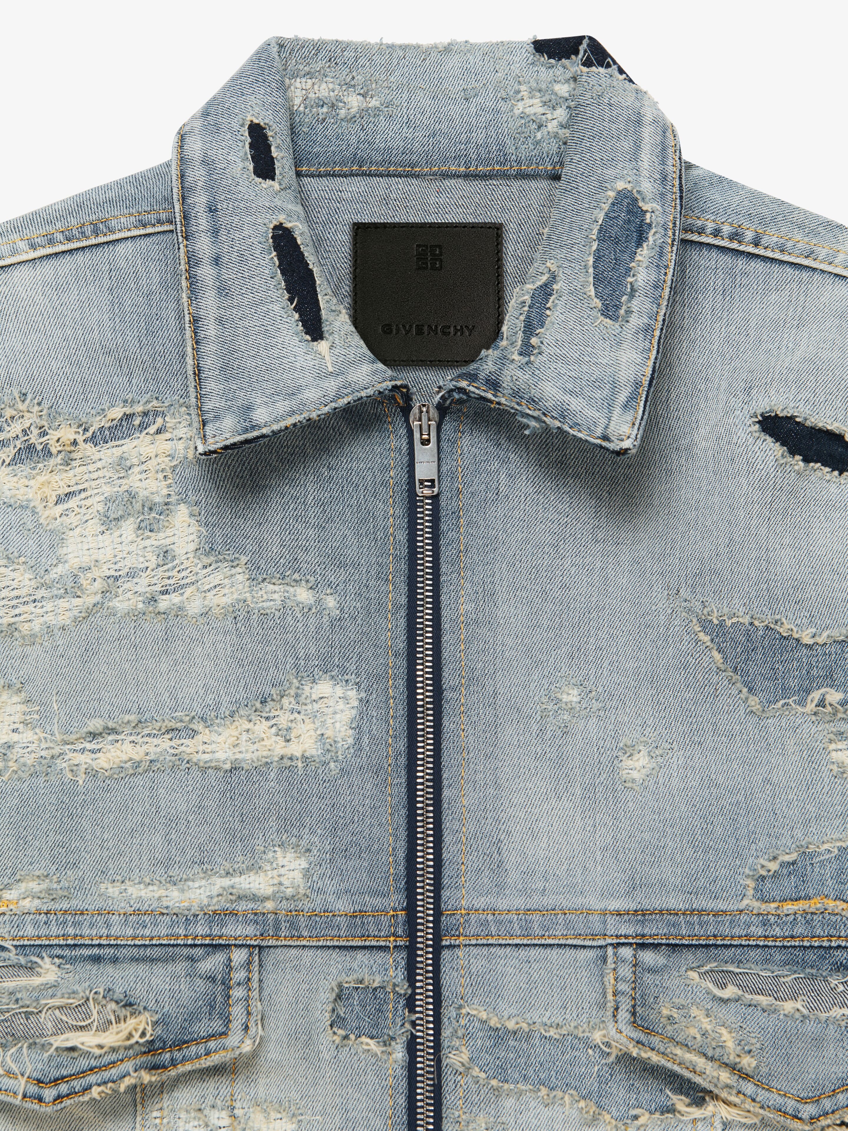 OVERSIZED JACKET IN RIP AND REPAIR DENIM - 5