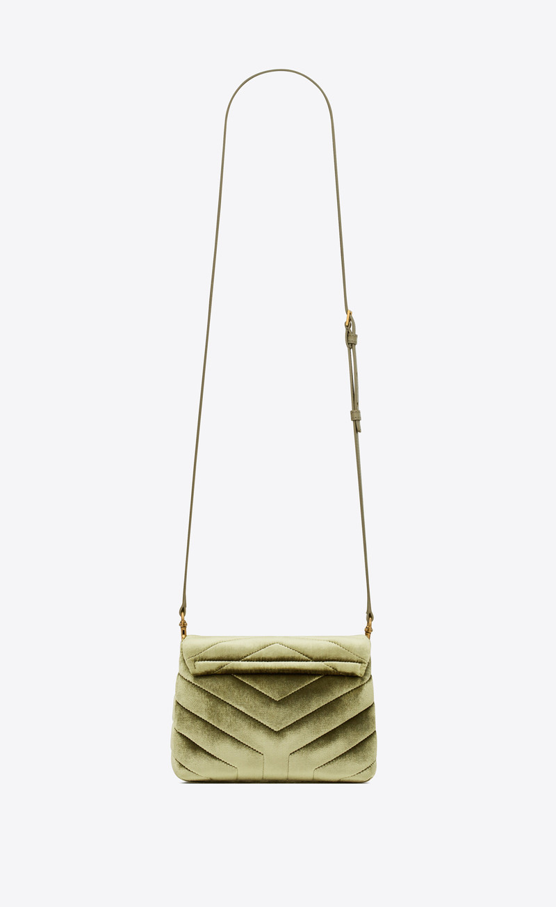 loulou toy strap bag in quilted velvet 3