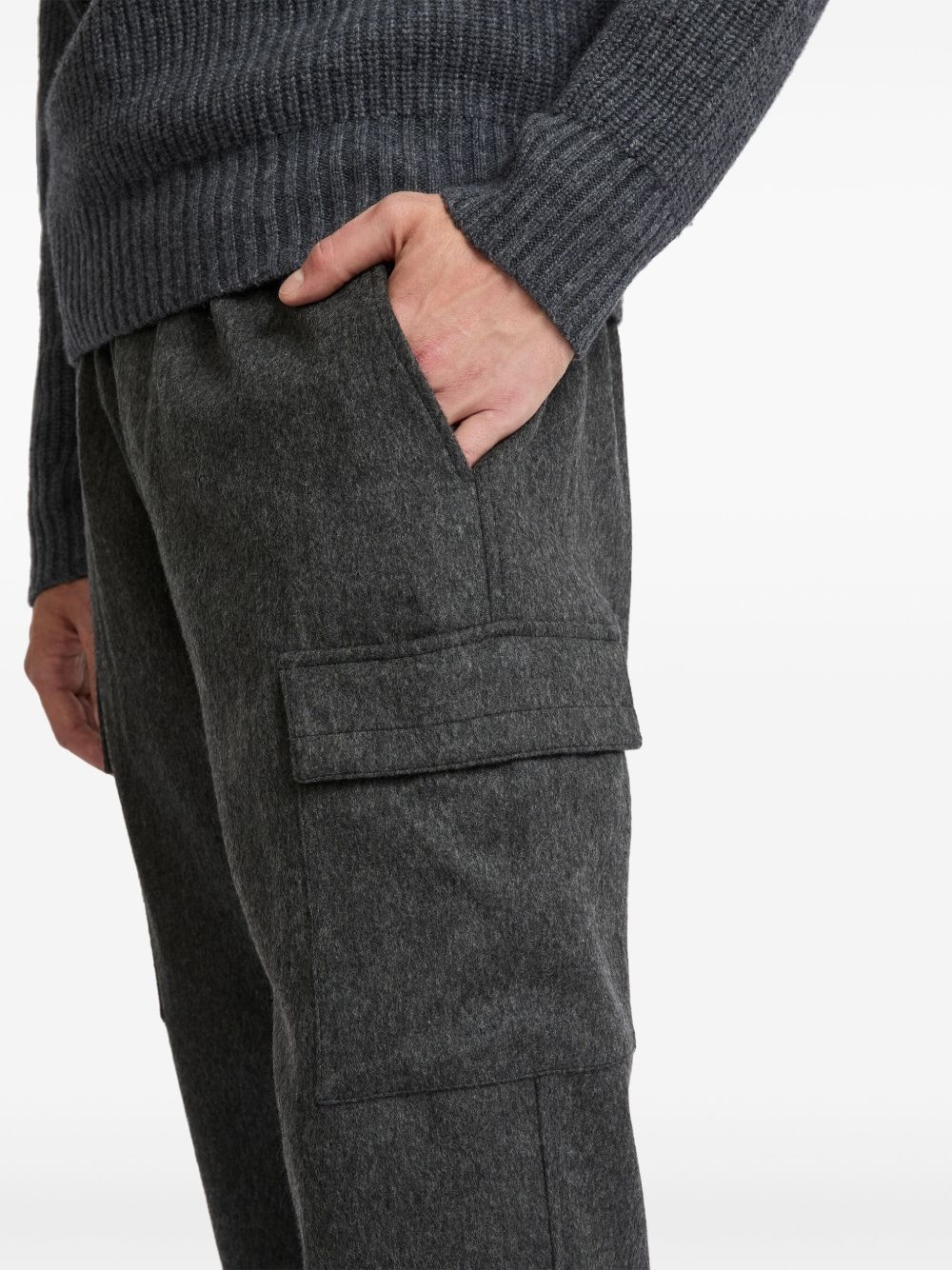 knitted tapered trousers - 5