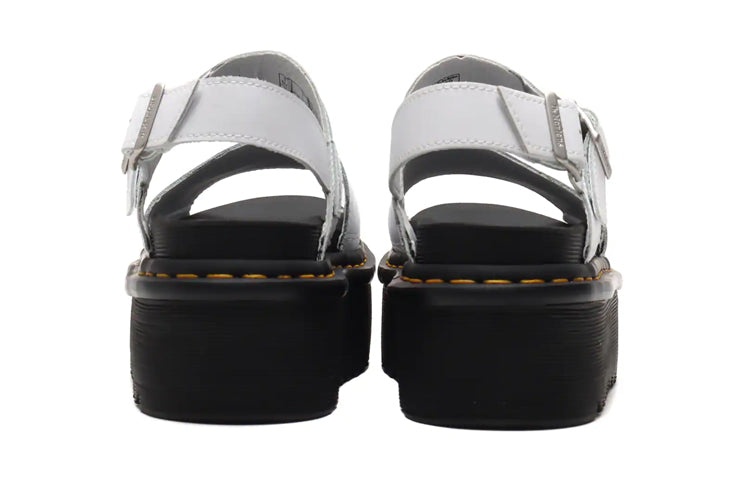 (WMNS) Dr. Martens Voss Leather Thick Bottom Sandals White 26725100 - 5