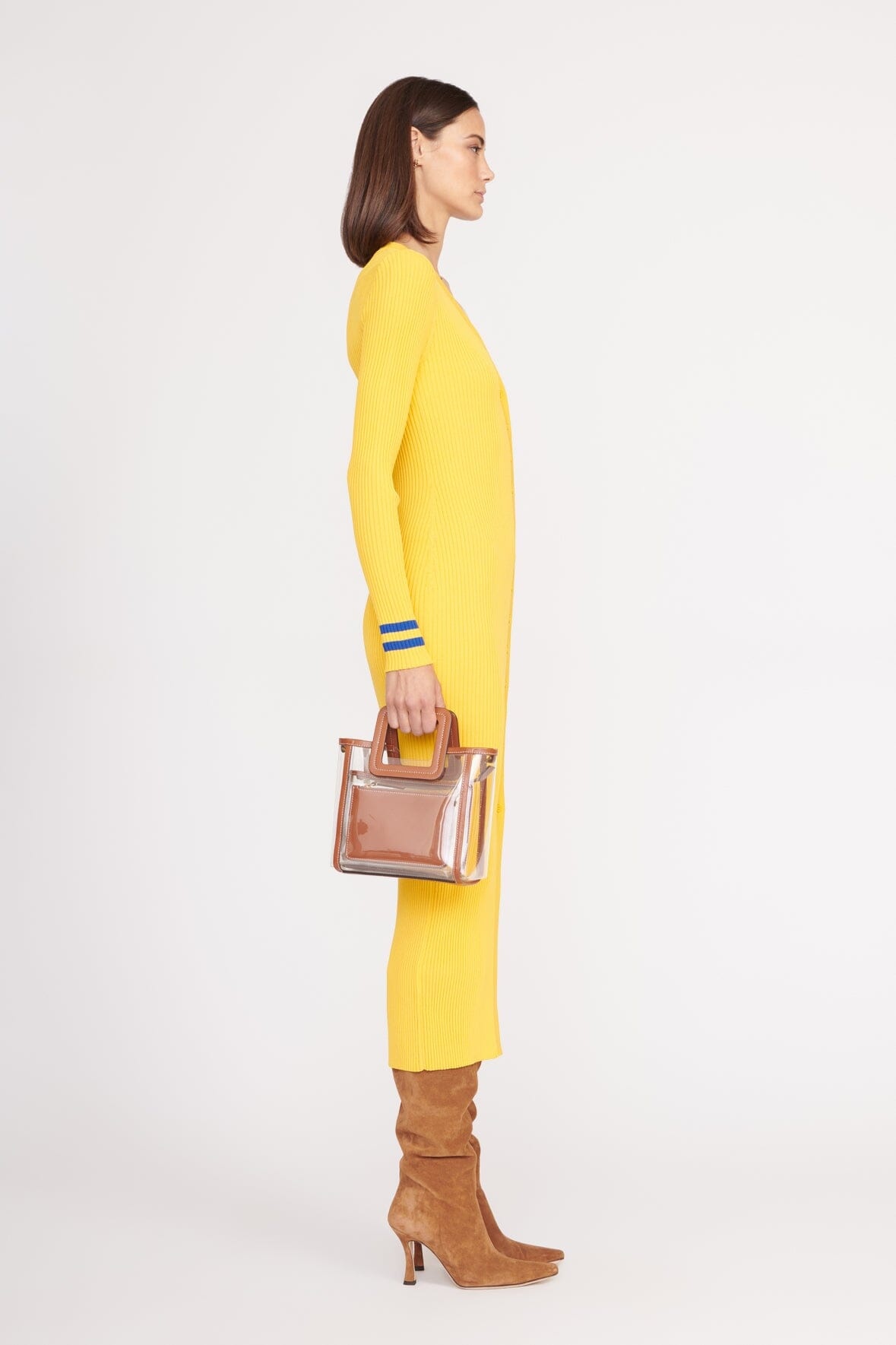 STAUD STADIUM MINI SHIRLEY BAG CLEAR TAN - 5