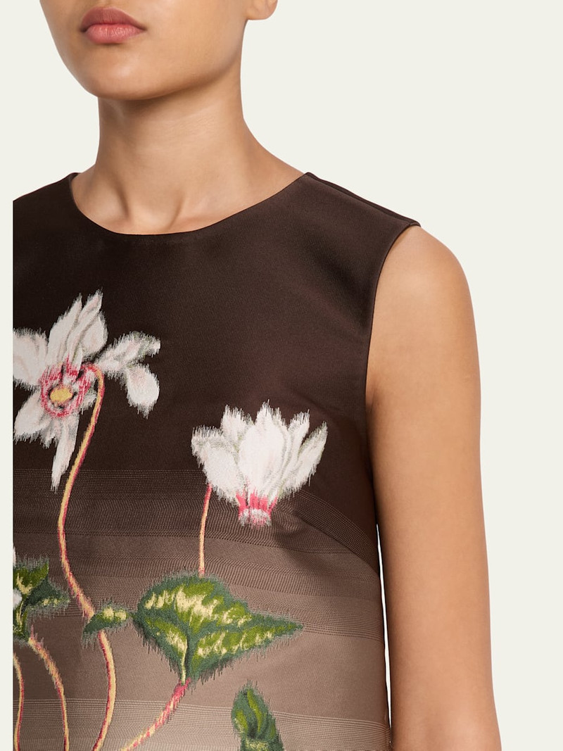 Degrade Cyclamen Jacquard Sleeveless Mini Dress 5