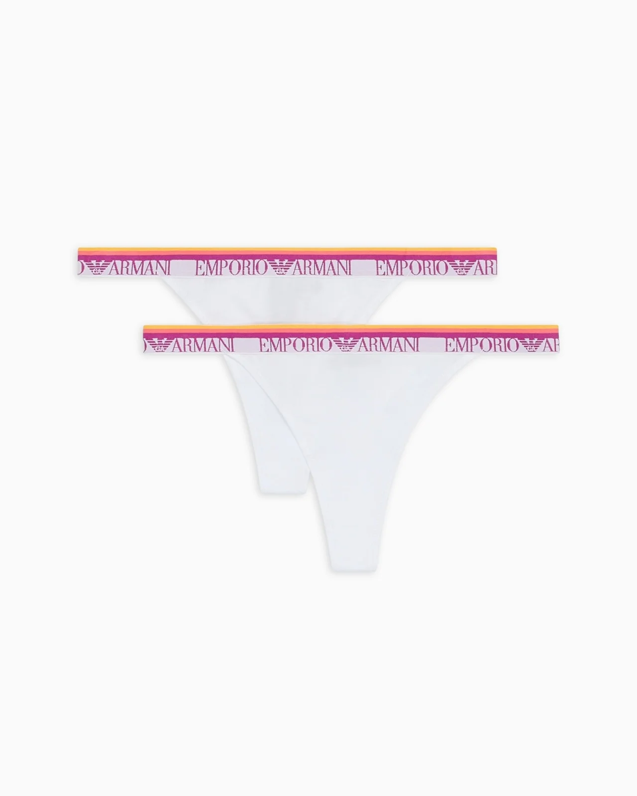 TWO-PACK OF ASV ICONIC ORGANIC-COTTON THONGS WITH LOGO WAISTBAND - 1