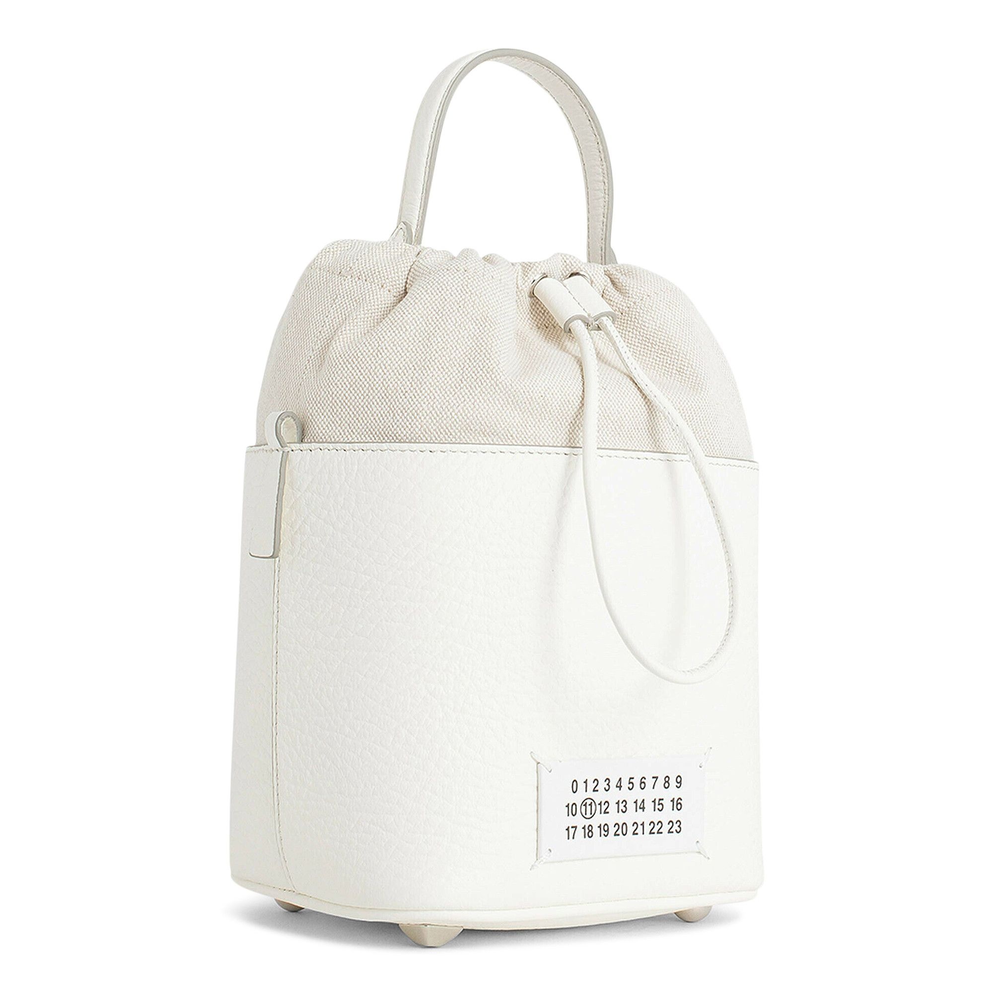 Maison Margiela 5AC Bucket Bag Canvas And Leather 'White' - 3