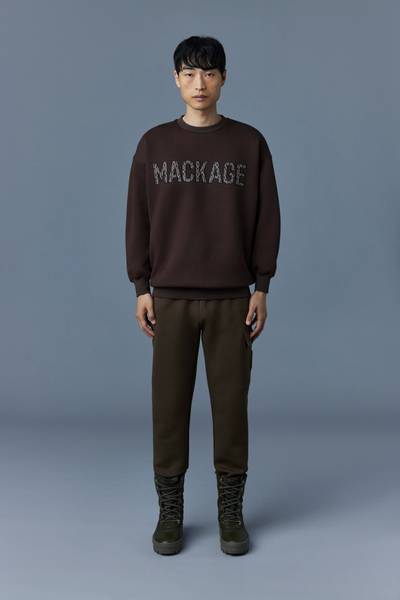 MACKAGE MAX double-face jersey monogram sweatshirt with wordmark outlook