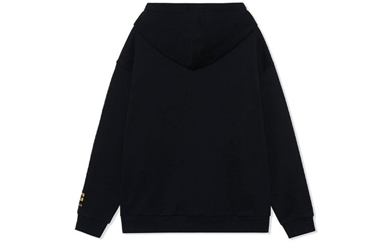 Li-Ning Sports Living Series Alphabet Embroidered Loose Couple Style Hoodie 'Black' AWDRB80-6 - 2