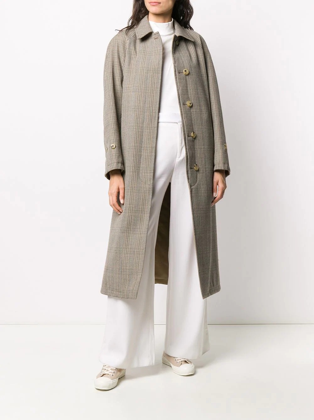 FYVIE Honey x Glen check reversible overcoat | LM-1039R - 6