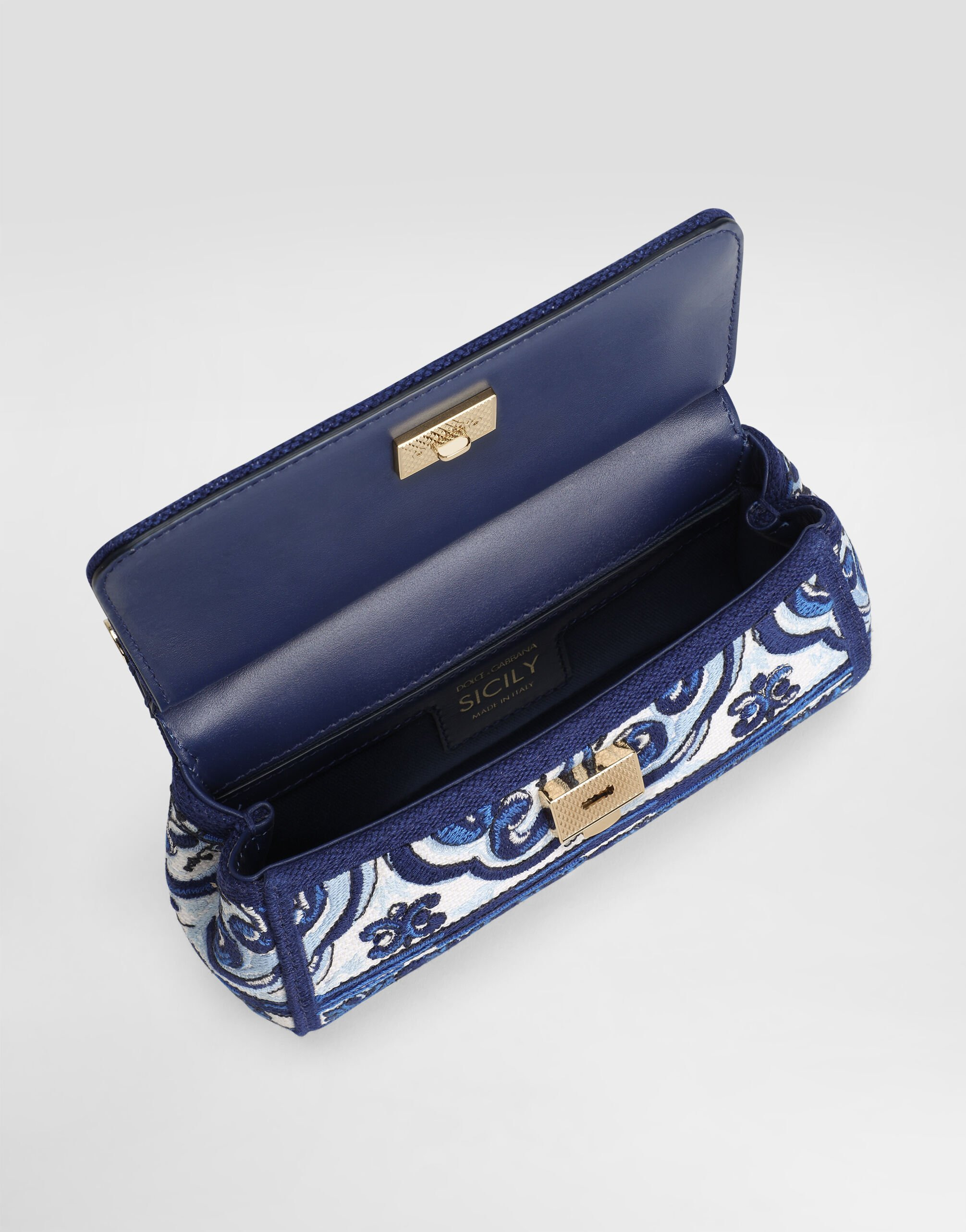 Small Sicily handbag with Majolica embroidery - 5