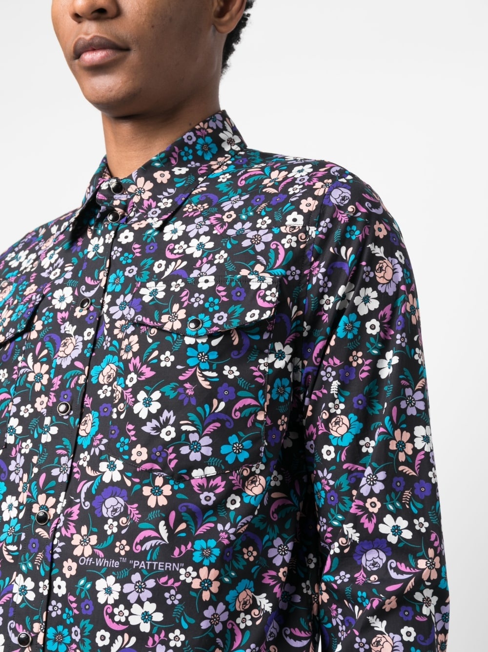 floral-print cotton shirt - 5