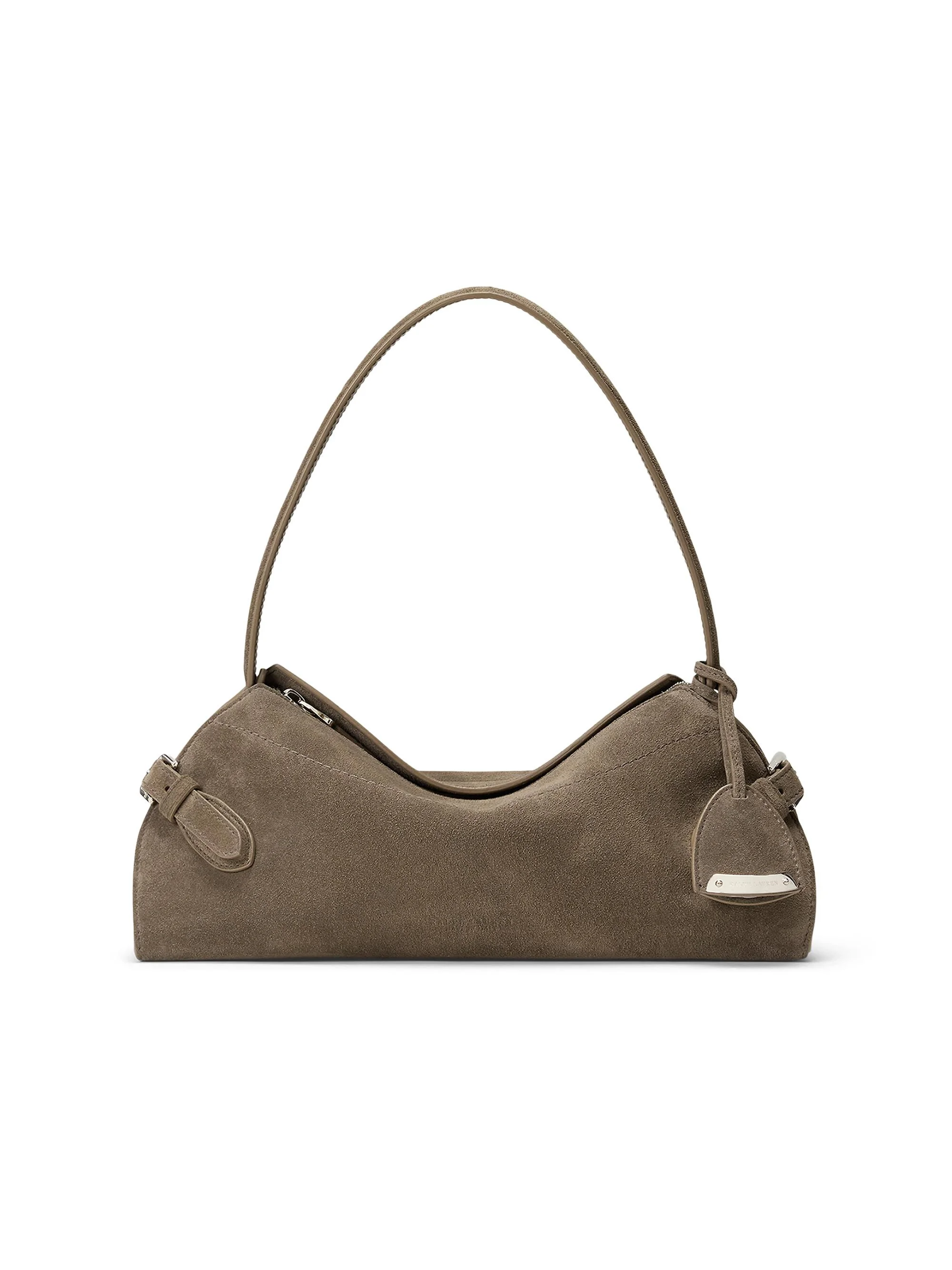 Women's The Ralph Small Suede Shoulder Bag - Dark Taupe - 1