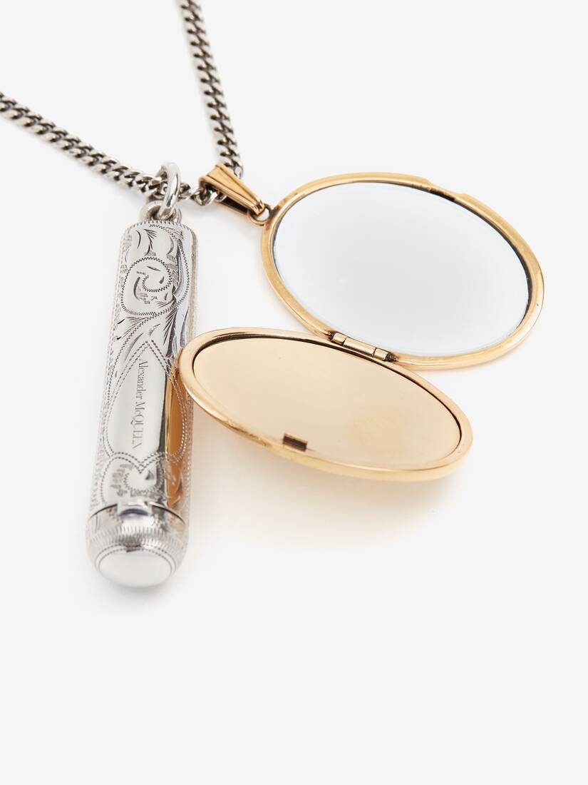 Mirror And Case Necklace in Gold/silver - 3