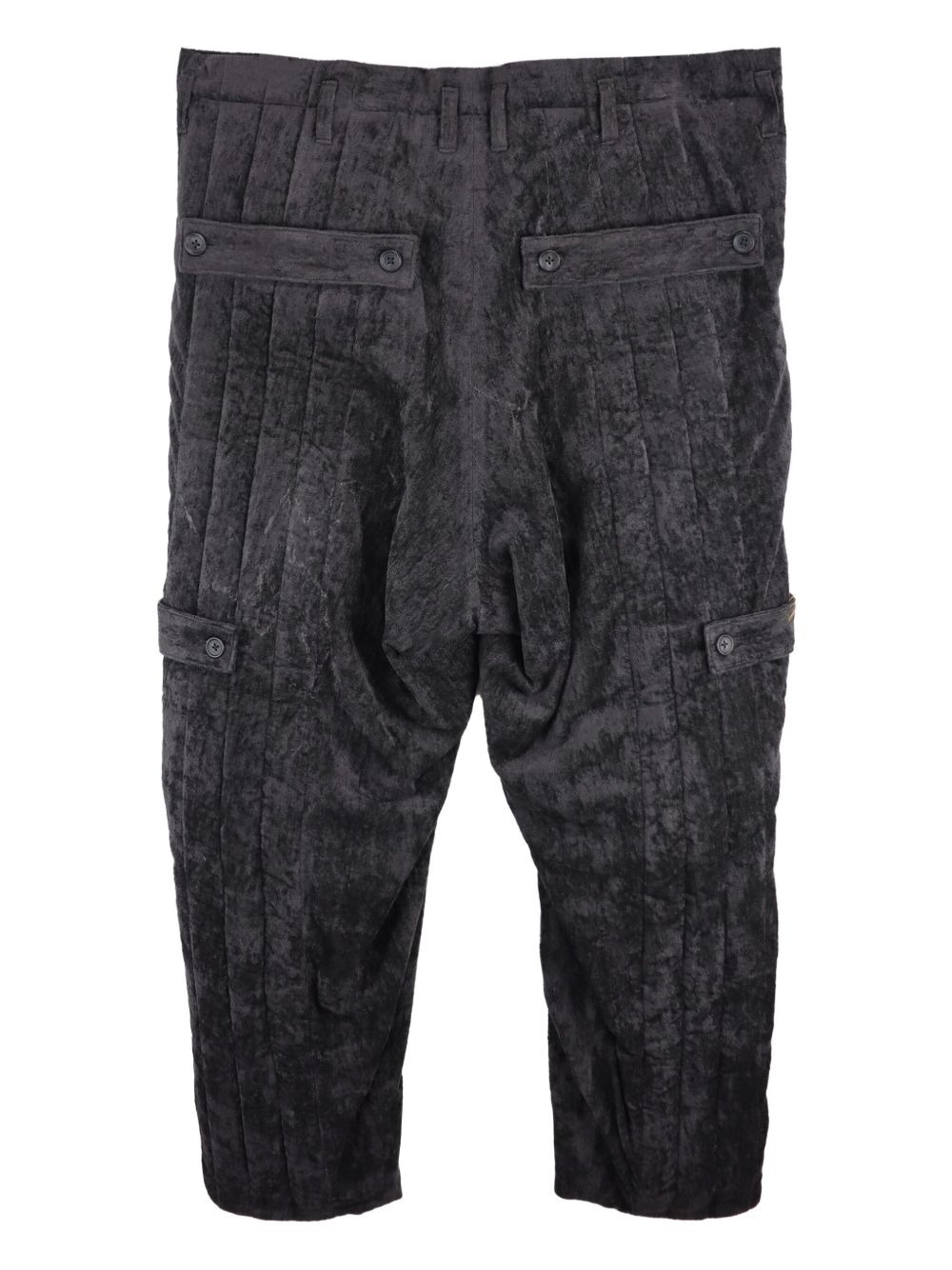 pleated cargo-pocket drop-crotch trousers - 2