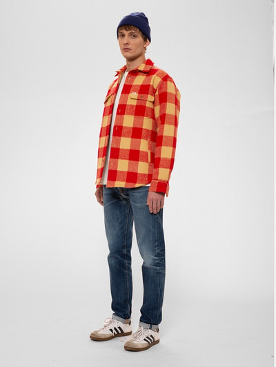Nudie Jeans Glenn Padded Check Shirt Red outlook