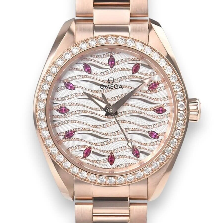 Omega Seamaster Automatic Chronometer Diamond White Dial Ladies Watch 220.55.34.20.99.004 - 2