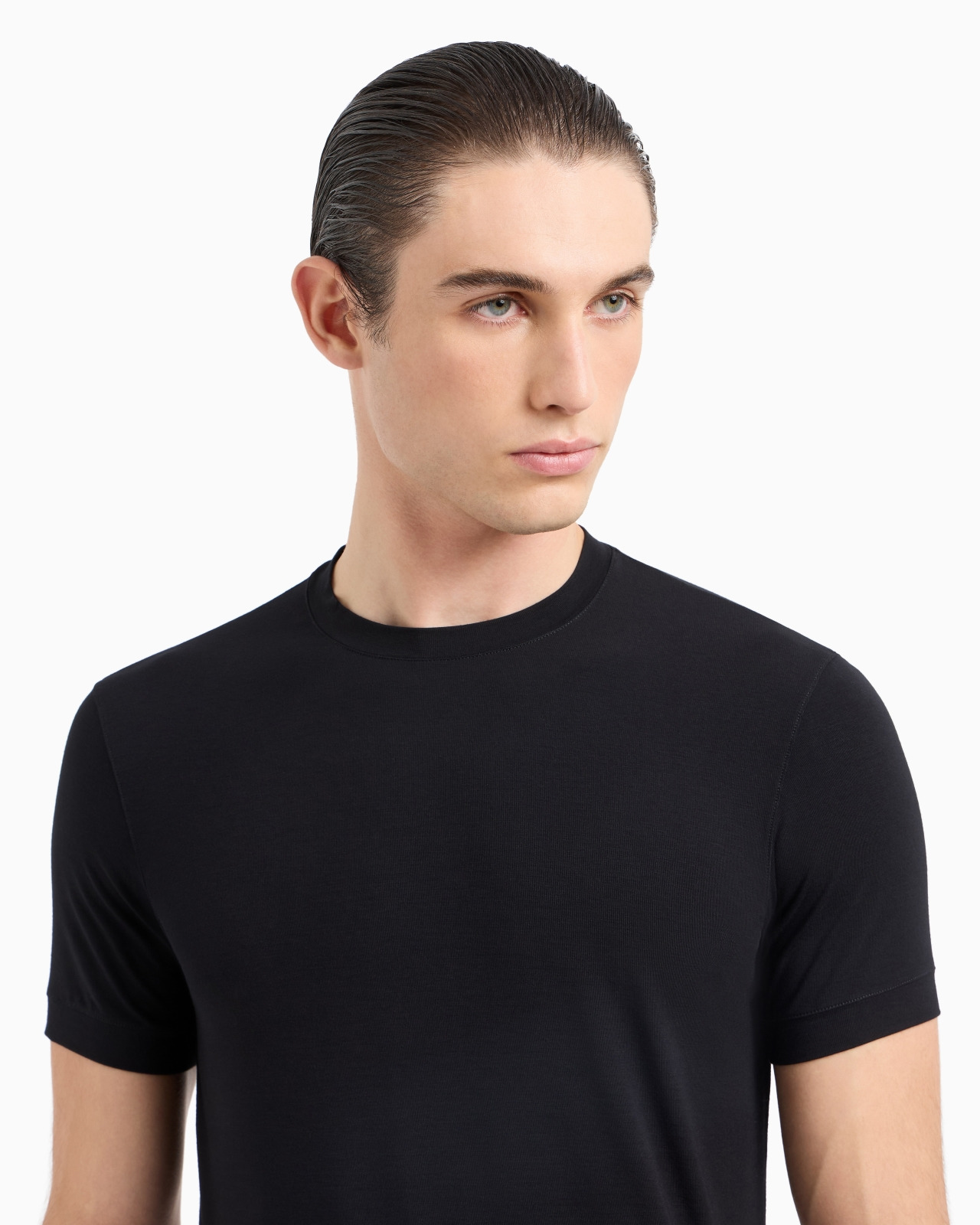 Icon Crew-neck T-shirt in stretch viscose jersey - 5