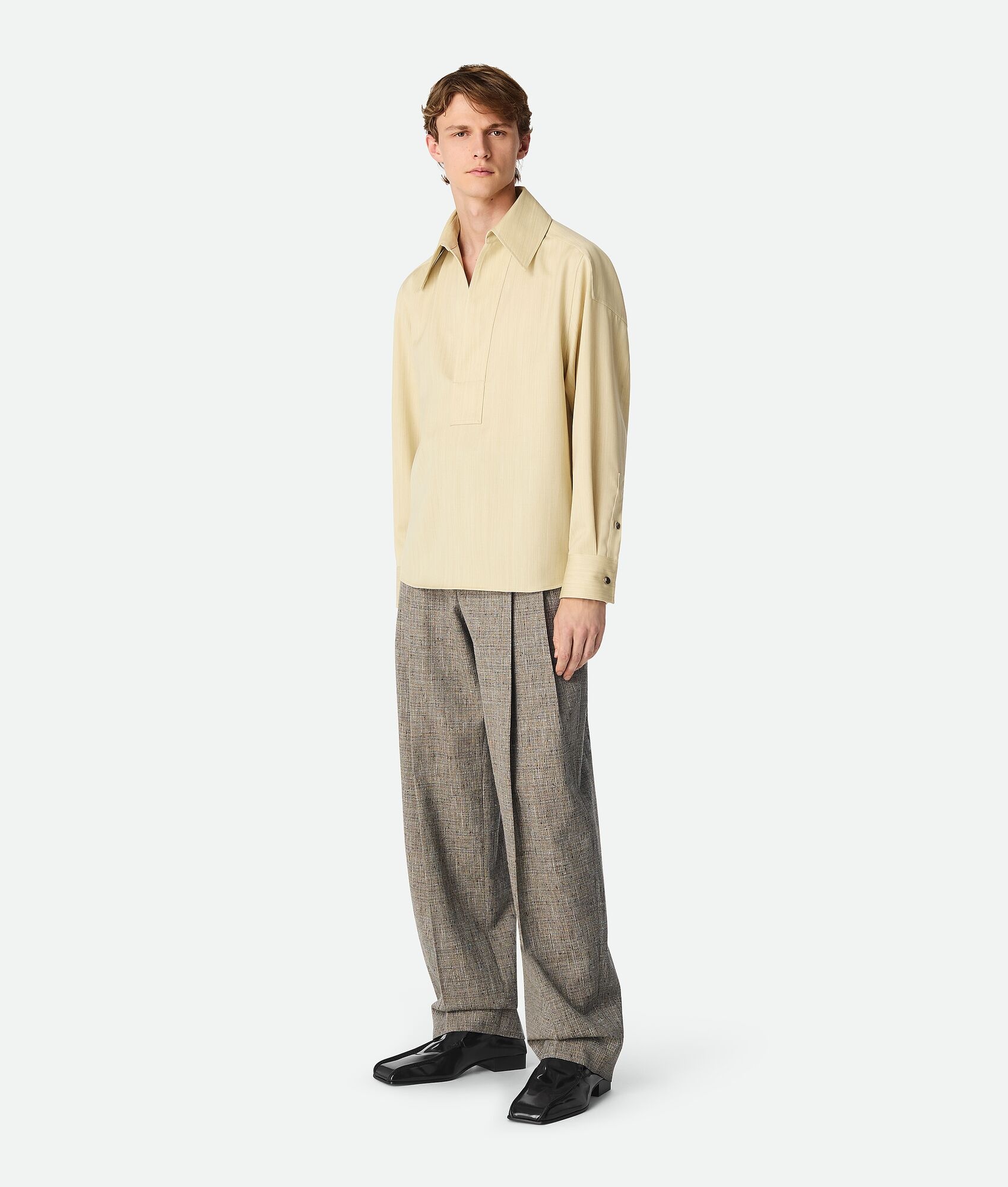 Wool Subtle Chevron Shirt - 2