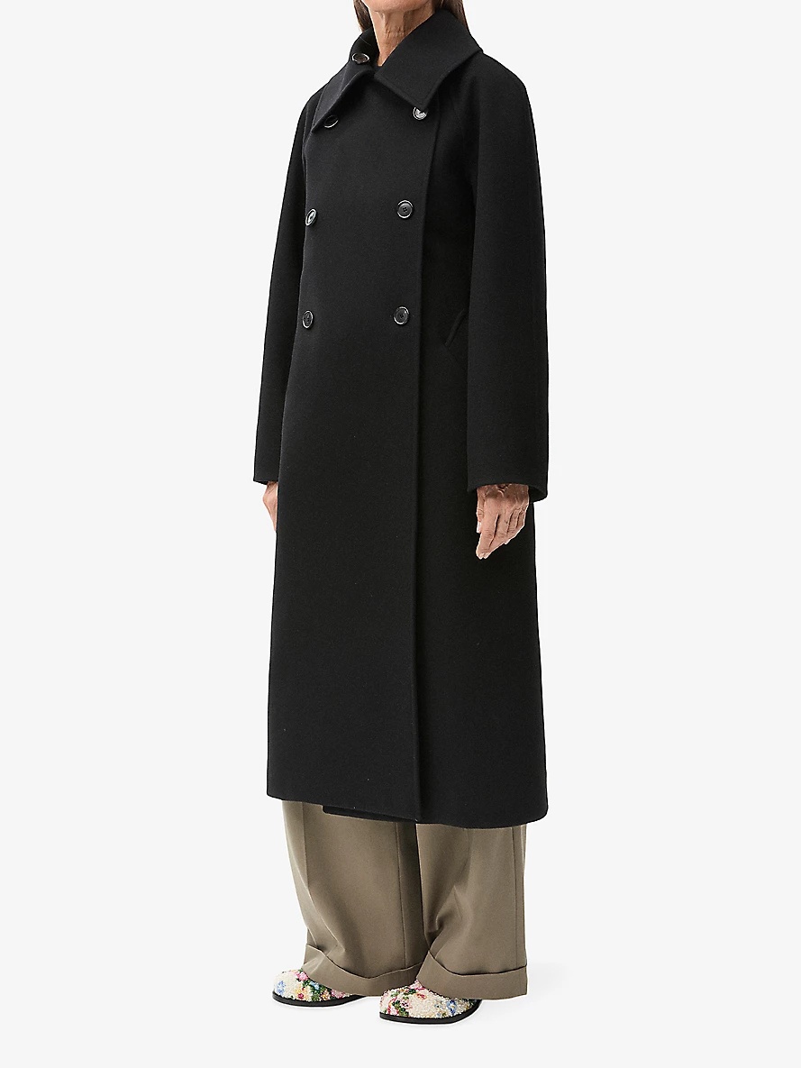 Double-breasted regular-fit wool and cashmere-blend coat - 3