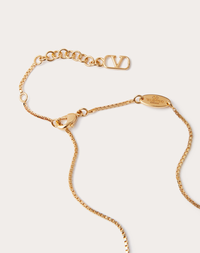 VLOGO SIGNATURE METAL, PEARL, ENAMEL AND SWAROVSKI® CRYSTAL NECKLACE 4
