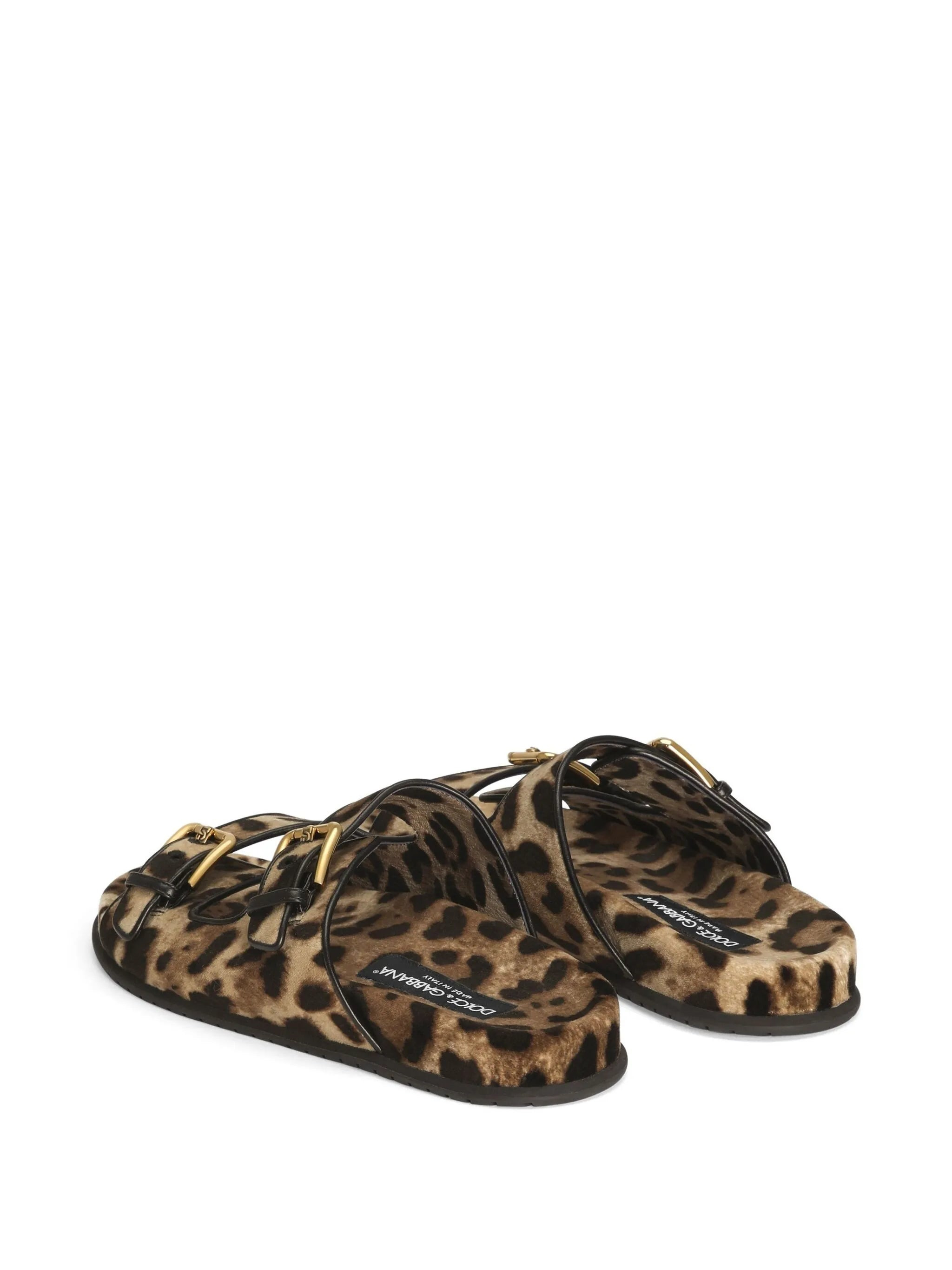 leopard-print sandals - 3