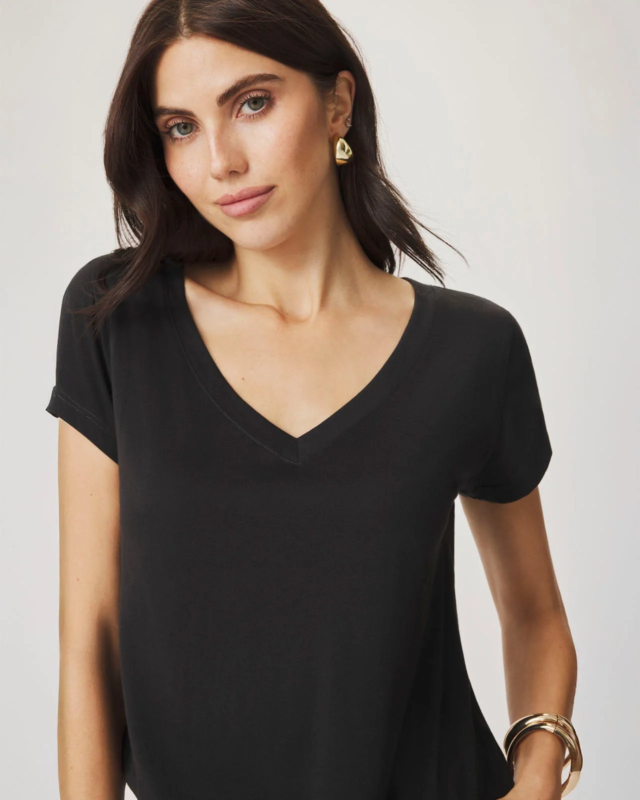 The Lila Climate Beneficial™ Verified Cotton V-Neck Tee - 1