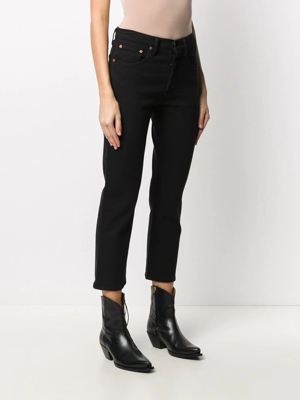 straight-leg cropped jeans - 3