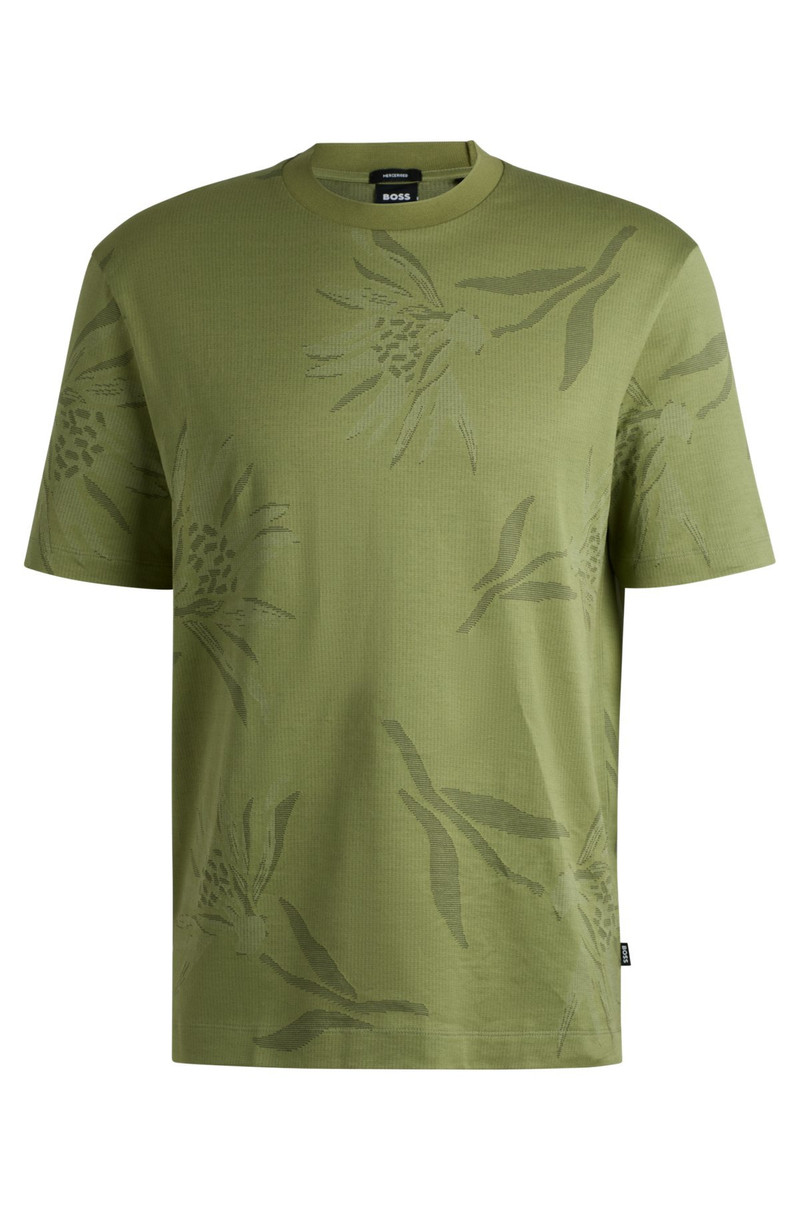 FLORAL JACQUARD와 MERCERIZED-COTTON T-SHIRT 1