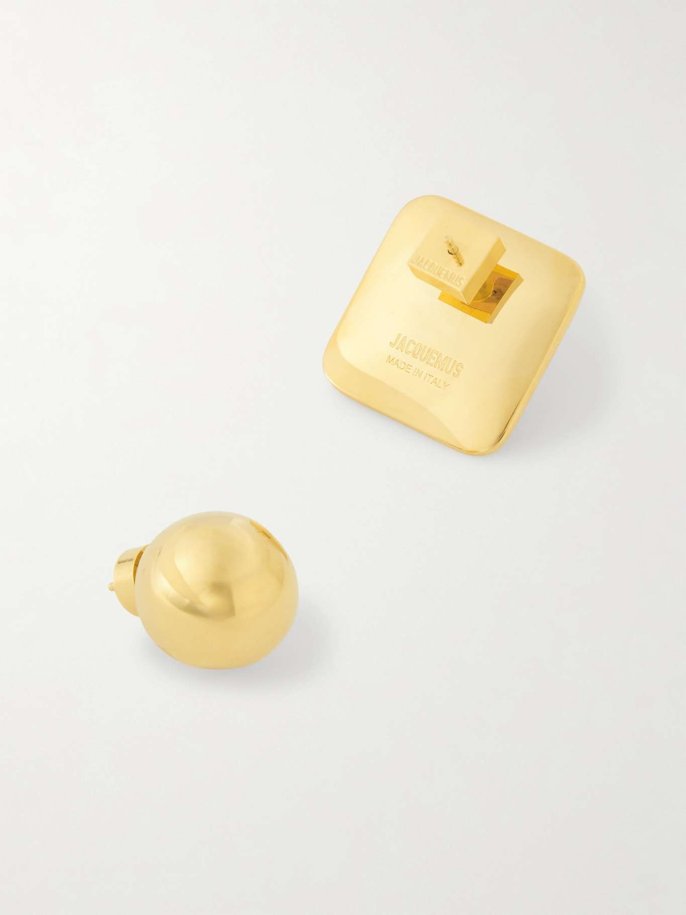 Les Rond Carré gold-tone earrings - 3