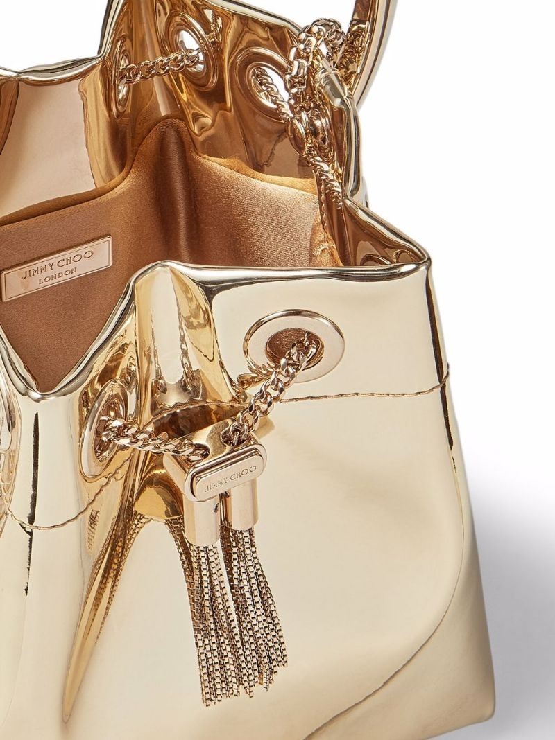 Bon Bon metallic-effect bucket bag - 5