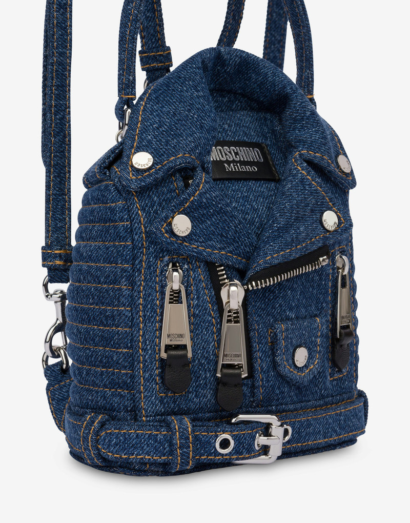 MINI DENIM BIKER BACKPACK 4